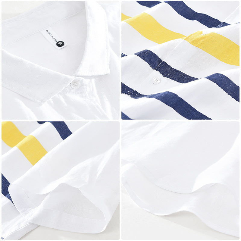 chemise rayée plusieurs couleurs